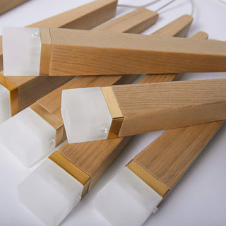 Embers Contemporary Wood Chandelier