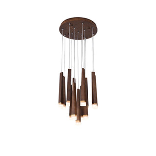 Embers Contemporary Wood Chandelier