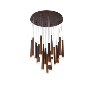 Embers Contemporary Wood Chandelier
