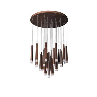 Embers Contemporary Wood Chandelier