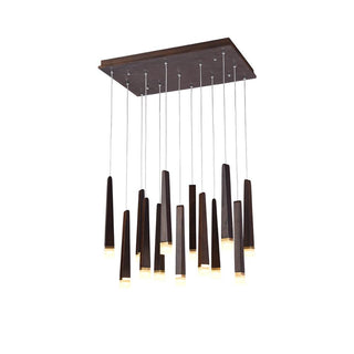 Embers Contemporary Wood Chandelier