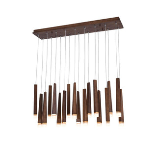 Embers Contemporary Wood Chandelier