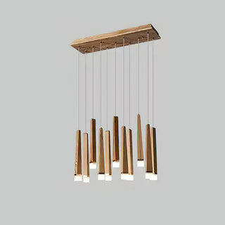 Embers Contemporary Wood Chandelier