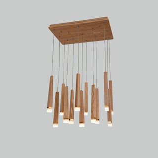 Embers Contemporary Wood Chandelier