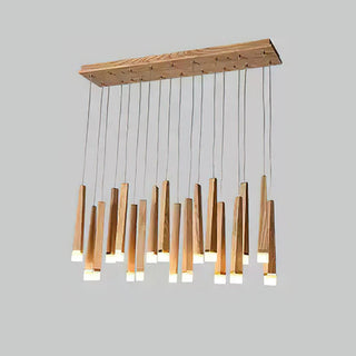 Embers Contemporary Wood Chandelier