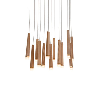 Embers Contemporary Wood Chandelier