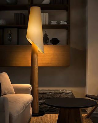 Vela Modern Wood Floor Lamp