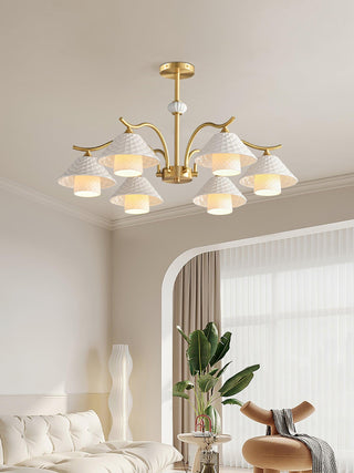 Flared Modern Ceramic Chandelier
