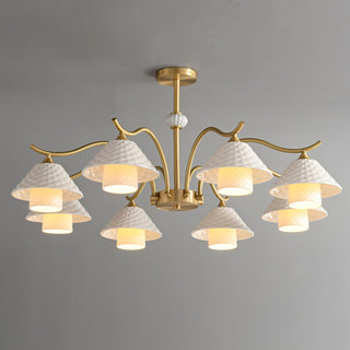 Flared Modern Ceramic Chandelier