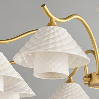 Flared Modern Ceramic Chandelier