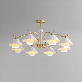 Flared Modern Ceramic Chandelier