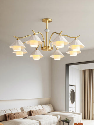 Flared Modern Ceramic Chandelier