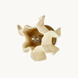 Fleur Cream Resin Wall Sconce