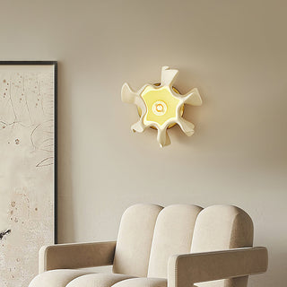 Fleur Cream Resin Wall Sconce