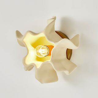 Fleur Cream Resin Wall Sconce