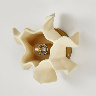 Fleur Cream Resin Wall Sconce