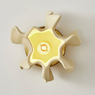 Fleur Cream Resin Wall Sconce