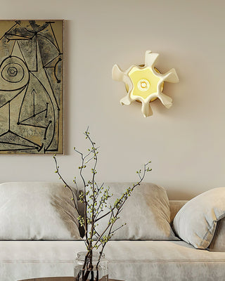 Fleur Cream Resin Wall Sconce