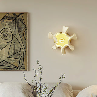 Fleur Cream Resin Wall Sconce