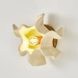 Fleur Cream Resin Wall Sconce