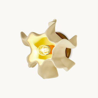 Fleur Cream Resin Wall Sconce