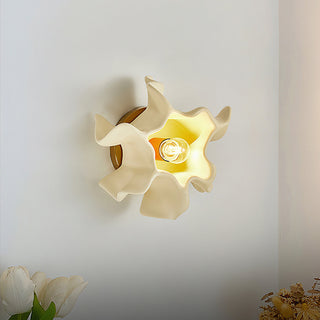 Fleur Cream Resin Wall Sconce