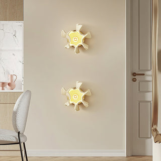 Fleur Cream Resin Wall Sconce