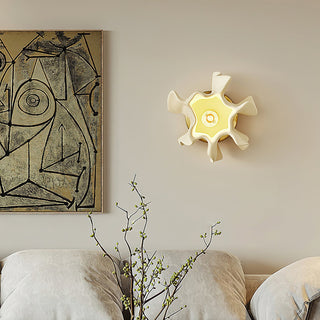 Fleur Cream Resin Wall Sconce