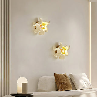Fleur Cream Resin Wall Sconce