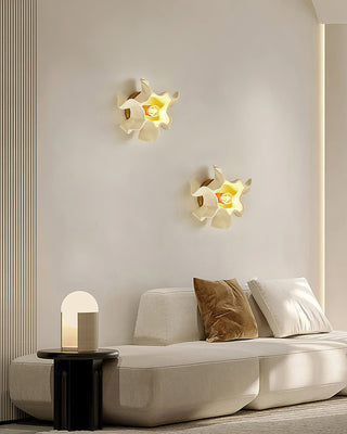 Fleur Cream Resin Wall Sconce
