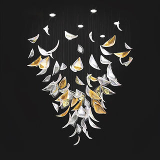Mara Art Deco Glass Chandelier