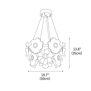 Aura Flora Glass Chandelier