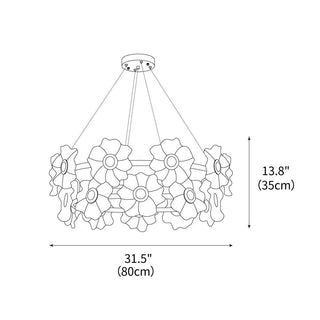 Aura Flora Glass Chandelier