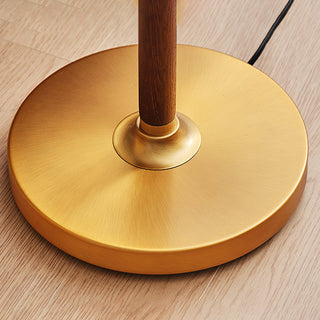 Florence Retro Brass Wood Floor Lamp