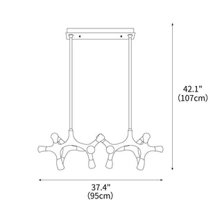 Anthesis Contemporary Wood Chandelier