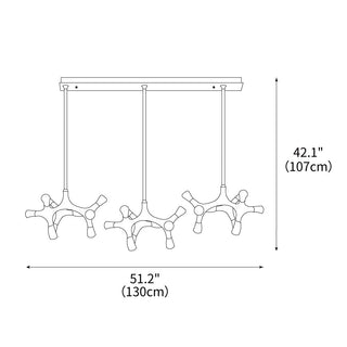 Anthesis Contemporary Wood Chandelier