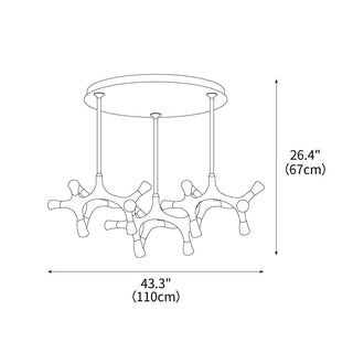 Anthesis Contemporary Wood Chandelier