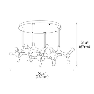 Anthesis Contemporary Wood Chandelier