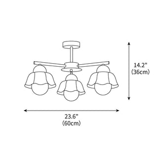 Elara Foral Metal Chandelier