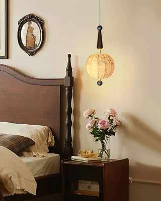 Flower Natural Cloth Ball Pendant Light