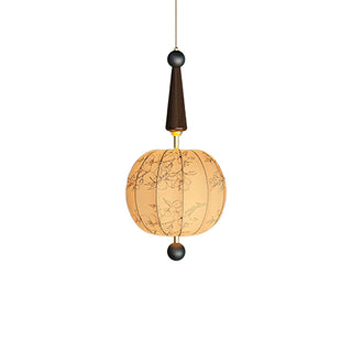 Flower Natural Cloth Ball Pendant Light