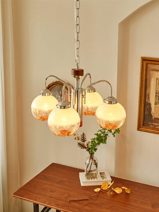 Flower Bud Floral Metal Chandelier