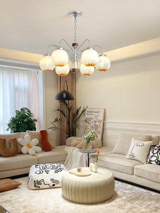 Flower Bud Floral Metal Chandelier