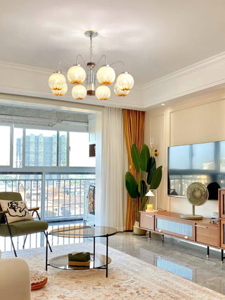 Flower Bud Floral Metal Chandelier