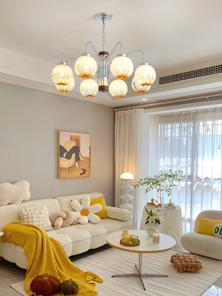 Flower Bud Floral Metal Chandelier