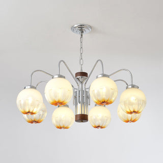 Flower Bud Floral Metal Chandelier