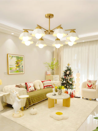 Elara Foral Metal Chandelier