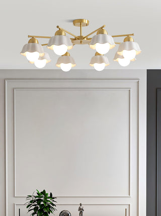 Elara Foral Metal Chandelier