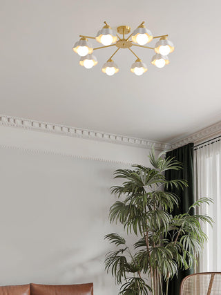 Elara Foral Metal Chandelier