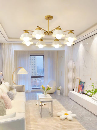 Elara Foral Metal Chandelier